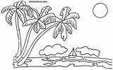 Palm Coloring Tree Pages Trees Color Print Clipart Kids Book Library Popular sketch template