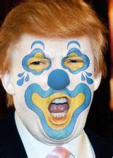 photo donald trump  clown face paint    face