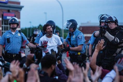 opinion at george floyd protests police attacks on the first