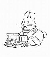 Max Ruby Coloring Dump Toy Truck Play His sketch template