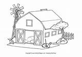 Coloring Colouring Farm Barn Pages Shed Printable House Kids Print Cartoon Barnyard Draw Farms Village Animals Drawings Animal Book sketch template