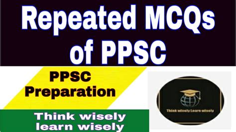 ppsc test preparation  papers mcqs  wisely learn wisely youtube