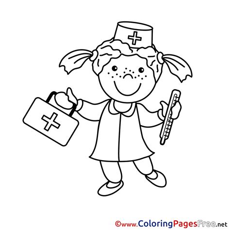 nurse  colouring sheet