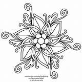 Blume Zeichnen Ausmalen Kerstin Weihe Ausmalbild Blumenmuster Schneekristalle Erwachsene Schritt Zentangle sketch template