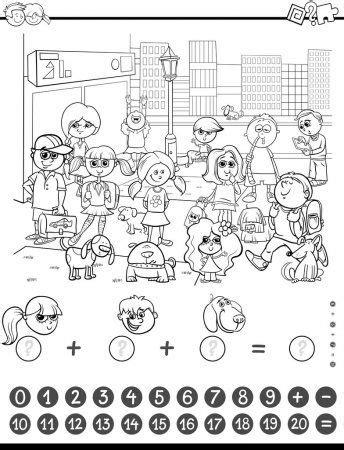 maths game coloring book stock illustration coloring books math