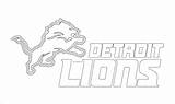 Coloring Pages Nfl Lions Detroit Logo Printable Football sketch template