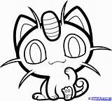 Pokemon Coloring Pages Meowth Chibi Drawing Draw Printable Step Cute Colorear Jolteon Para Dibujos Print Baby Kids Kawaii 1109 Pagers sketch template