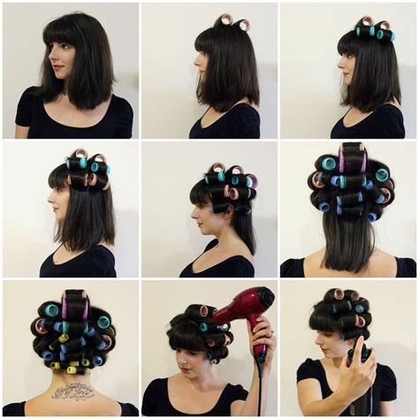 montage  resultat dune mise en plis hair rollers hair beauty hair tutorial