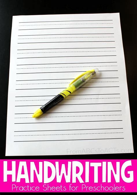 printable handwriting practice sheets  preschoolers  abcs
