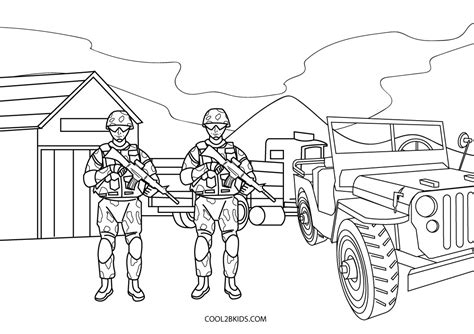 army cars coloring pages