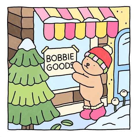 bobbie goods winter storefront bear coloring pages cute coloring