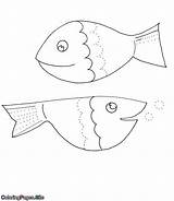 Coloring Swimming Two Fishes Choose Board sketch template