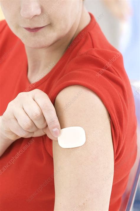 hormone replacement therapy patch stock image c001 1801 science
