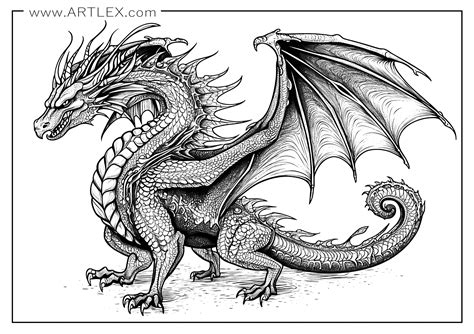 dragon coloring pages  printable artlex