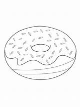 Donut Coloring Pages Printable sketch template