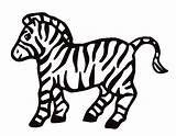 Zebra Coloring Pages Cartoon Printable Print Outline Thick Stencil Clip Cute Kids Cliparts Clipart Drawing Line Letters Baby Colouring Color sketch template
