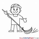 Caretaker Colouring Coloring Sheet Pages Work Title sketch template