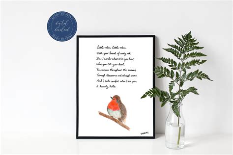 robin poem print gift  loss wedding memorial sign  robins