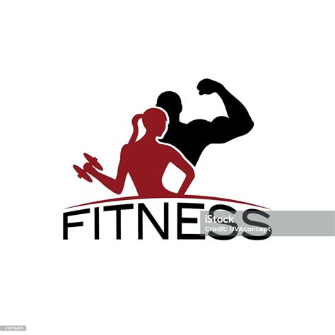 man and woman of fitness silhouette character vector stock vector art