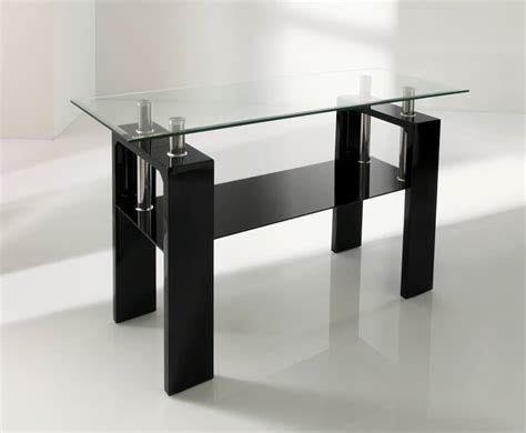 Parma Black Glass Console Table