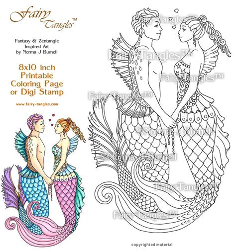 mer love merman  mermaid printable coloring book sheets  etsy