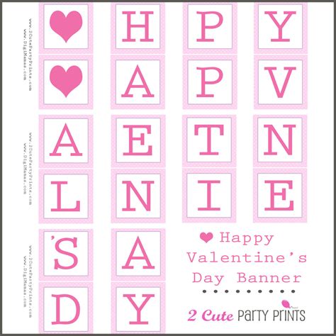 images   printable banner happy valentines printable