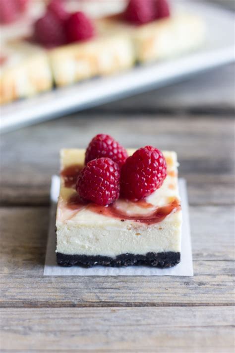 Raspberry Swirl Cheesecake Bars Lovely Little Kitchen