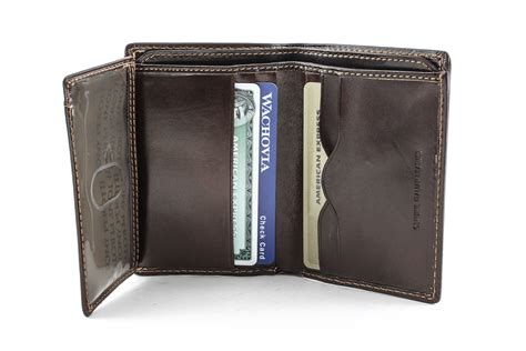 tony perotti italian leather vertical bifold wallet  id window ebay