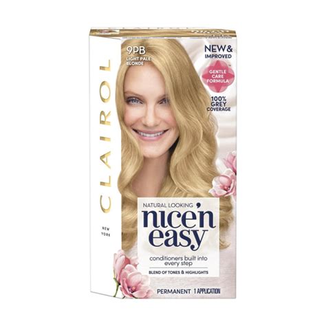 Buy Clairol Nice N Easy Light Pale Blonde Permanent Hair Colour 9pb 1