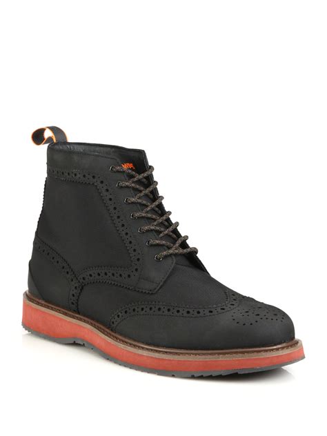 swims barry brogue lace  boots  black  men lyst