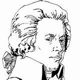 Mozart Amadeus Coloring Wolfgang Pages People Surfnetkids sketch template