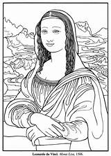 Mona Lisa Coloring Getcolorings Line Printable Color sketch template