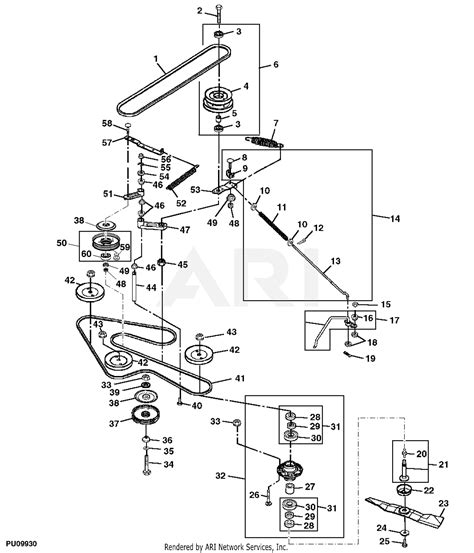 john deere  mower deck belt diagram wiring diagrams manual