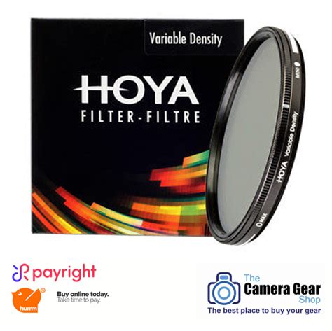 hoya mm variable  neutral density filter  camera gear shop