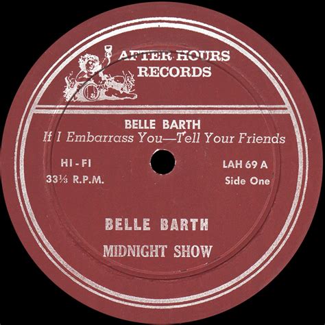 Vintage Stand Up Comedy Belle Barth If I Embarrass You