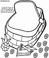 Picnic Coloring Basket Pages sketch template