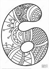 Coloring Number Pages Mandala Zentangle Printable Supercoloring Numbers Super Kids Kleurplaten Numero Para Colorear Chiffre Número Coloriage Crafts Activiteiten Animals sketch template