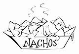 Nachos Nacho Coloring Colour Pages Libre Kids Sketch Food Template sketch template
