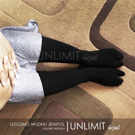 legging wudhu jempol original  unlimit hijab leging wudhu premium