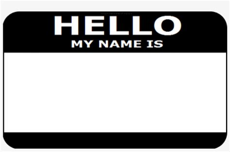 美しい Hello My Name Is Sticker Clipart サンセゴメ