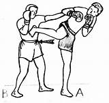 Kick Kickboxing Back Spinning Drawing Technique Week Getdrawings Diary Switch Entry Combat Thai Sport sketch template