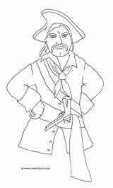 Coloring Pages Blackbeard Getcolorings Pirate sketch template