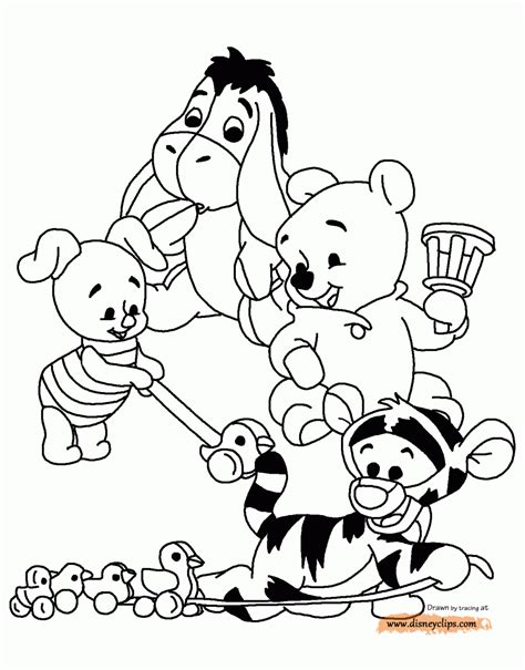 baby cute winnie  pooh coloring pages kidsworksheetfun
