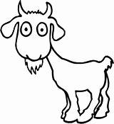 Coloring Goat Pages Animal Color Kids sketch template