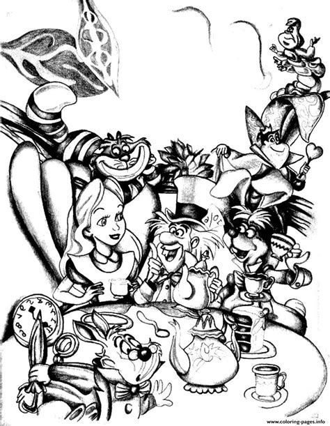 alice  wonderland coloring book coloring home