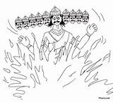 Drawing Kids Pages Dussehra Ravana Coloring Colouring Sketch Festival Happy Pitara Scene Color sketch template