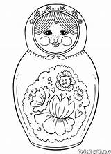 Coloring Matryoshka Pages Kremlin Toy Russian Colorkid Matriochka Coloriage Petersburg Palace Winter St Imprimer Gratuit Dolls Russe Doll Print Maternelle sketch template