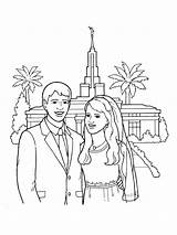 Lds Coloring Temple Drawing Primary Wife Husband Kids Pages Bride Groom Family Synagogue Sealing Color Print Printable Mormon Getdrawings Getcolorings sketch template