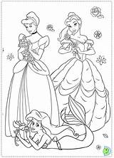 Disney Coloring Princesses Princess Pages Dinokids Princesse Coloriage Close Print sketch template