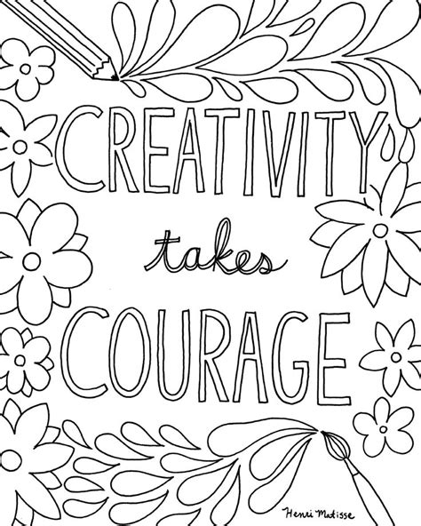 encouraging quotes coloring pages